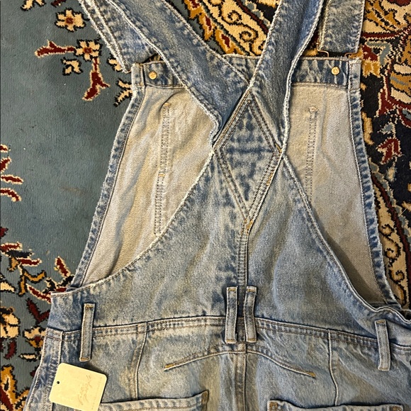 Free People We The Free Good Luck Barrel Overalls NWT Medium - Picture 10 of 10